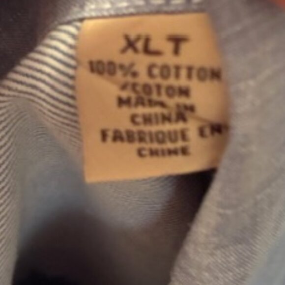 Tommy Bahama XLT Men's Short Sleeve Button Down Shirt Chambray Light Blue - Picture 6 of 11